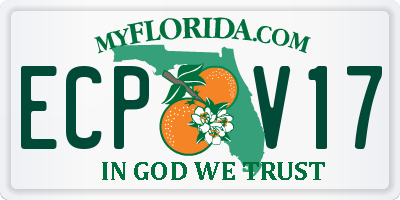 FL license plate ECPV17