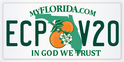 FL license plate ECPV20