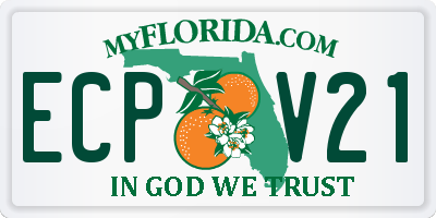 FL license plate ECPV21
