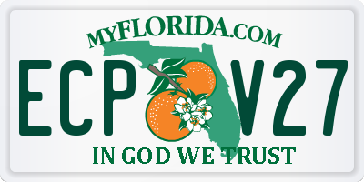 FL license plate ECPV27