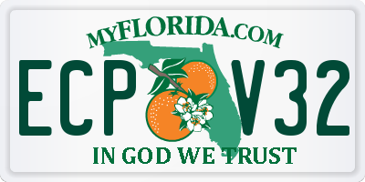 FL license plate ECPV32
