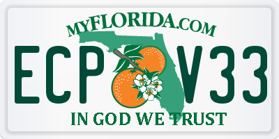 FL license plate ECPV33