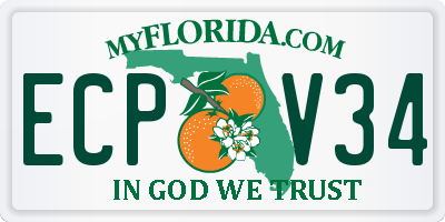 FL license plate ECPV34