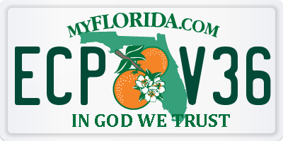 FL license plate ECPV36