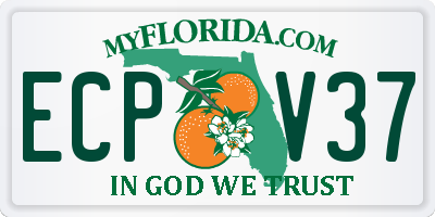 FL license plate ECPV37