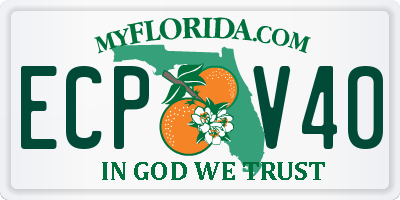 FL license plate ECPV40