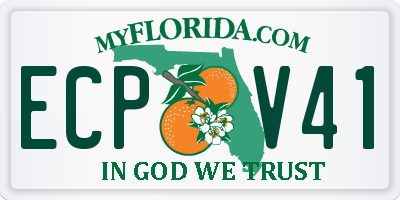 FL license plate ECPV41