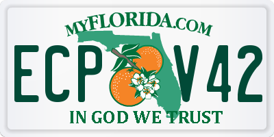 FL license plate ECPV42