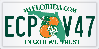 FL license plate ECPV47
