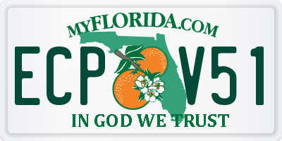 FL license plate ECPV51