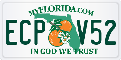 FL license plate ECPV52