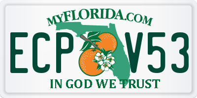 FL license plate ECPV53