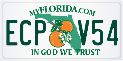 FL license plate ECPV54