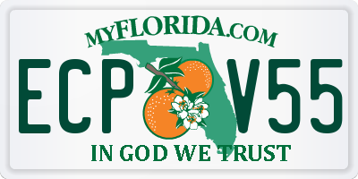 FL license plate ECPV55