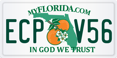 FL license plate ECPV56