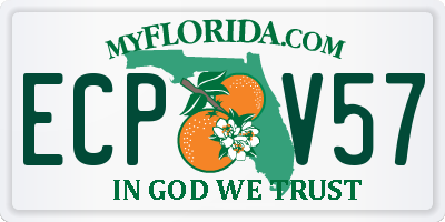 FL license plate ECPV57