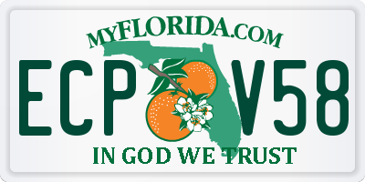 FL license plate ECPV58