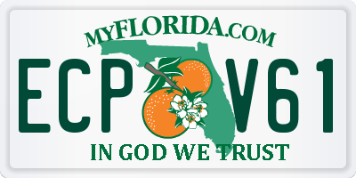 FL license plate ECPV61