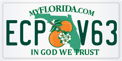 FL license plate ECPV63
