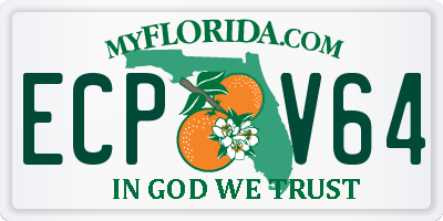 FL license plate ECPV64
