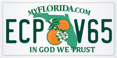 FL license plate ECPV65
