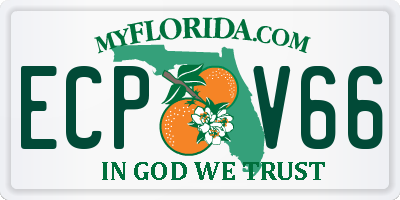 FL license plate ECPV66