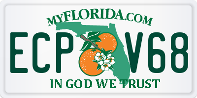 FL license plate ECPV68