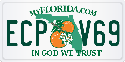 FL license plate ECPV69