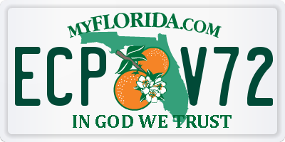 FL license plate ECPV72