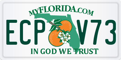 FL license plate ECPV73