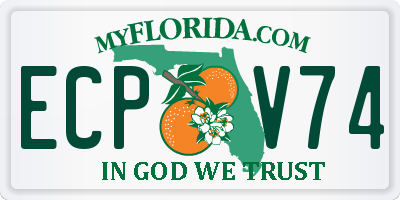 FL license plate ECPV74