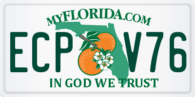 FL license plate ECPV76