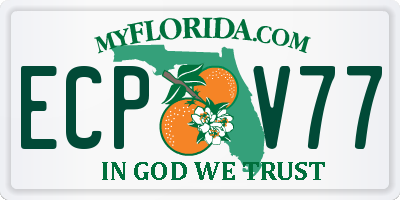 FL license plate ECPV77