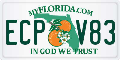 FL license plate ECPV83