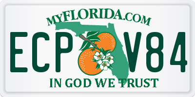 FL license plate ECPV84