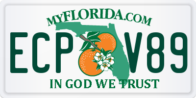 FL license plate ECPV89