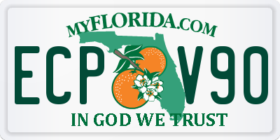 FL license plate ECPV90