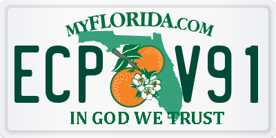 FL license plate ECPV91