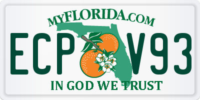 FL license plate ECPV93