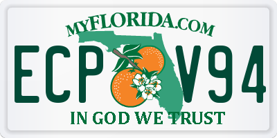 FL license plate ECPV94