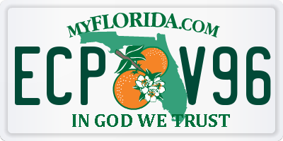 FL license plate ECPV96