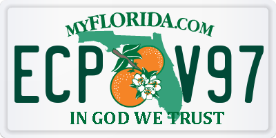 FL license plate ECPV97