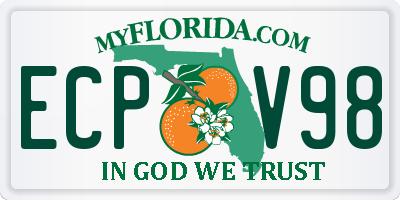 FL license plate ECPV98