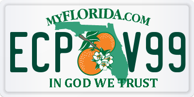 FL license plate ECPV99