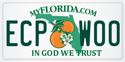 FL license plate ECPW00