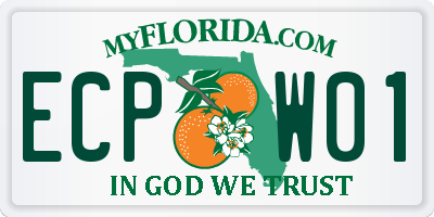 FL license plate ECPW01