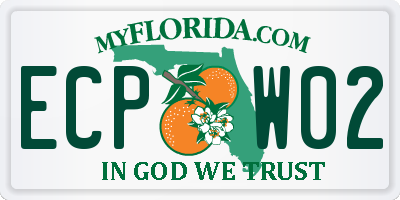 FL license plate ECPW02