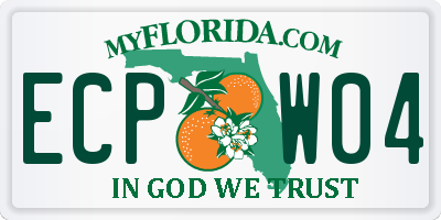 FL license plate ECPW04
