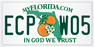 FL license plate ECPW05