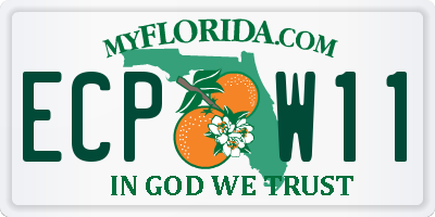 FL license plate ECPW11